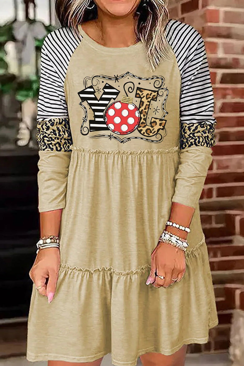 JOY Holiday Vibe Long Sleeve Dress